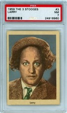 1959 Fleer 3 Three Stooges Card #3 – “Larry” – PSA 7 – Rare!!!