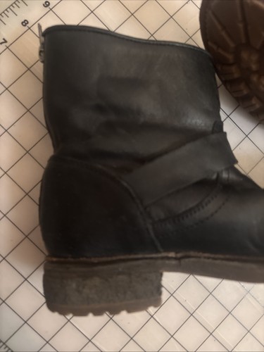 FRYE Valerie Black Soft Leather Shearling Lined Buckle Boots 3475016 Womens 7 B - Picture 11 of 22
