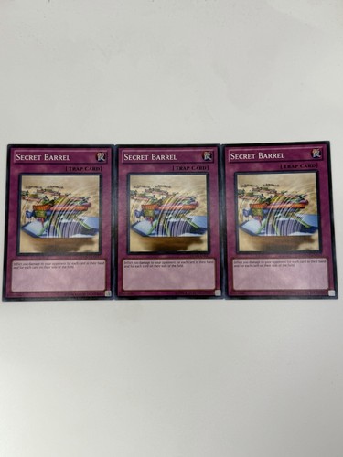 YUGIOH: 3x Secret Barrel DEM1-EN017 Common PLAYSET Near Mint