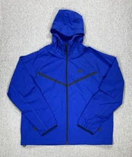Nike Tech Woven Full Zip Hooded Track Jacket Royal Blue HM7151-480 Men's Large