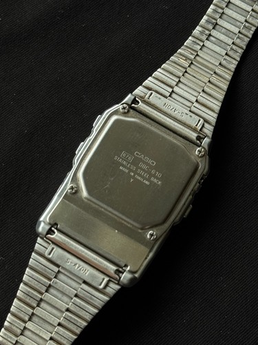 Casio Vintage Calculator Data Bank Uhr DBC-610 Gehäuse Edelstahlband 6/10 - Bild 5 von 11