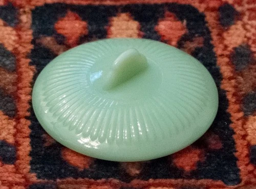 Vintage Fire-King Jadeite Jane Ray Sugar Bowl LID ONLY Replacement 3" Ribbed