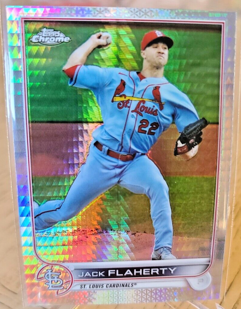 Jack Flaherty 2022 Topps Chrome Prism Refractor St Louis Cardinals