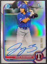 2022 Bowman Chrome 1st REFRACTOR AUTO /499 Jojo Blackmon #CPA-JBN Rangers