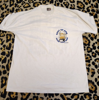 VTG, ''Shut Up & Drink Your Beer'' T-Shirt, Size L, FOTL Best, Single Stitch