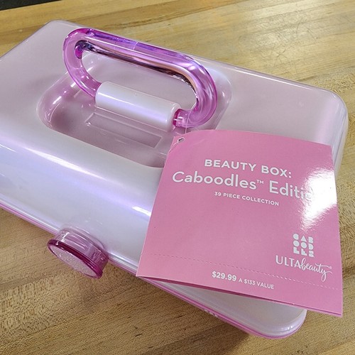 Ulta Beauty Box Caboodles Edition Pink Glitter Handle w/Mirror NICE - Picture 4 of 4