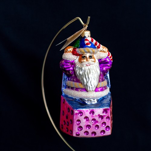Christopher Radko Ornament Rare 1996 Santa in Pink Box eBay