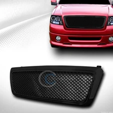 For 04-08 Ford F150 Glossy Black Mesh Front Hood Bumper Grill Grille Guard ABS