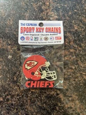 NFL Kansas City Chiefs Football Tag Express Sports Keychain New