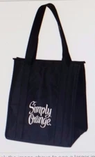 SIMPLY ORANGE BRAND JUICE INSULATED REUSABLE SHOPPING BAG TOTE SHOPPER COOLER