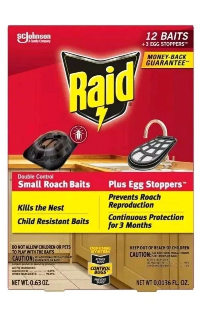 Raid 15745 Double Control Small Roach Baits for sale online | eBay