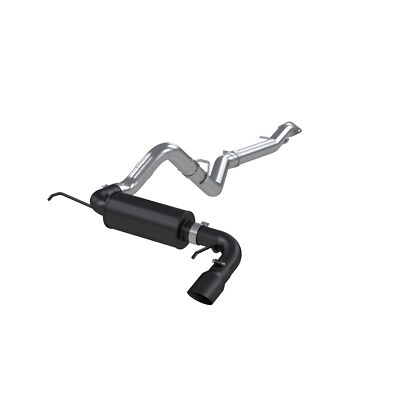3in. Cat-Back; Single Rear Exit; BLK