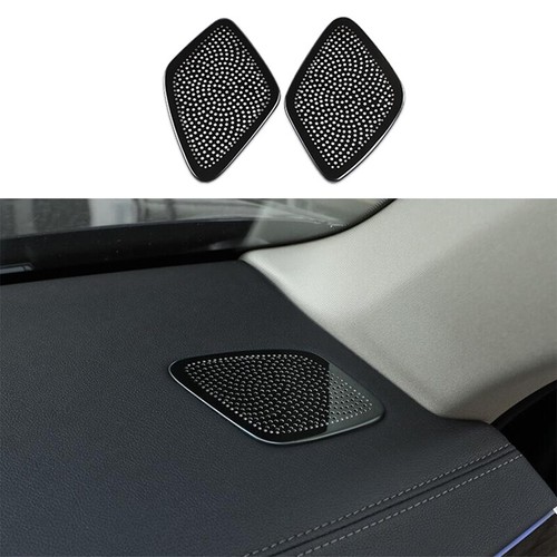 For BMW 7 Series 2016-22 Black Titanium Central Control Speaker Ring Trim Cover