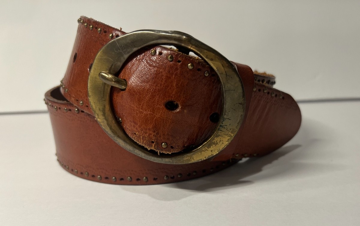Vintage Fossil Brown Tooled Leather Belt Vintage Fossil Belt - Etsy main image 3