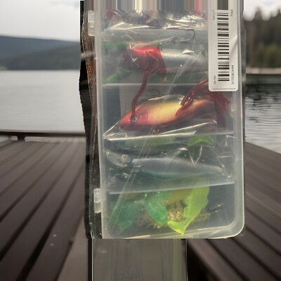 78 Piece Bait & Tackle Fishing Lures Set Crank Bait Minnows Spinners Swivel Sink