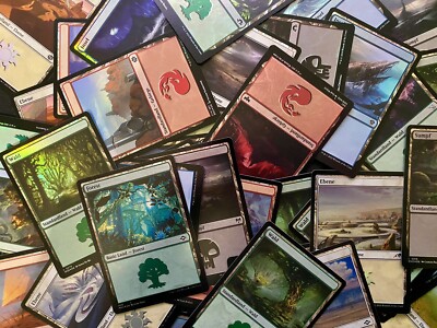 100 Foil Basic Lands Standard Länder Karten Magic the Gathering