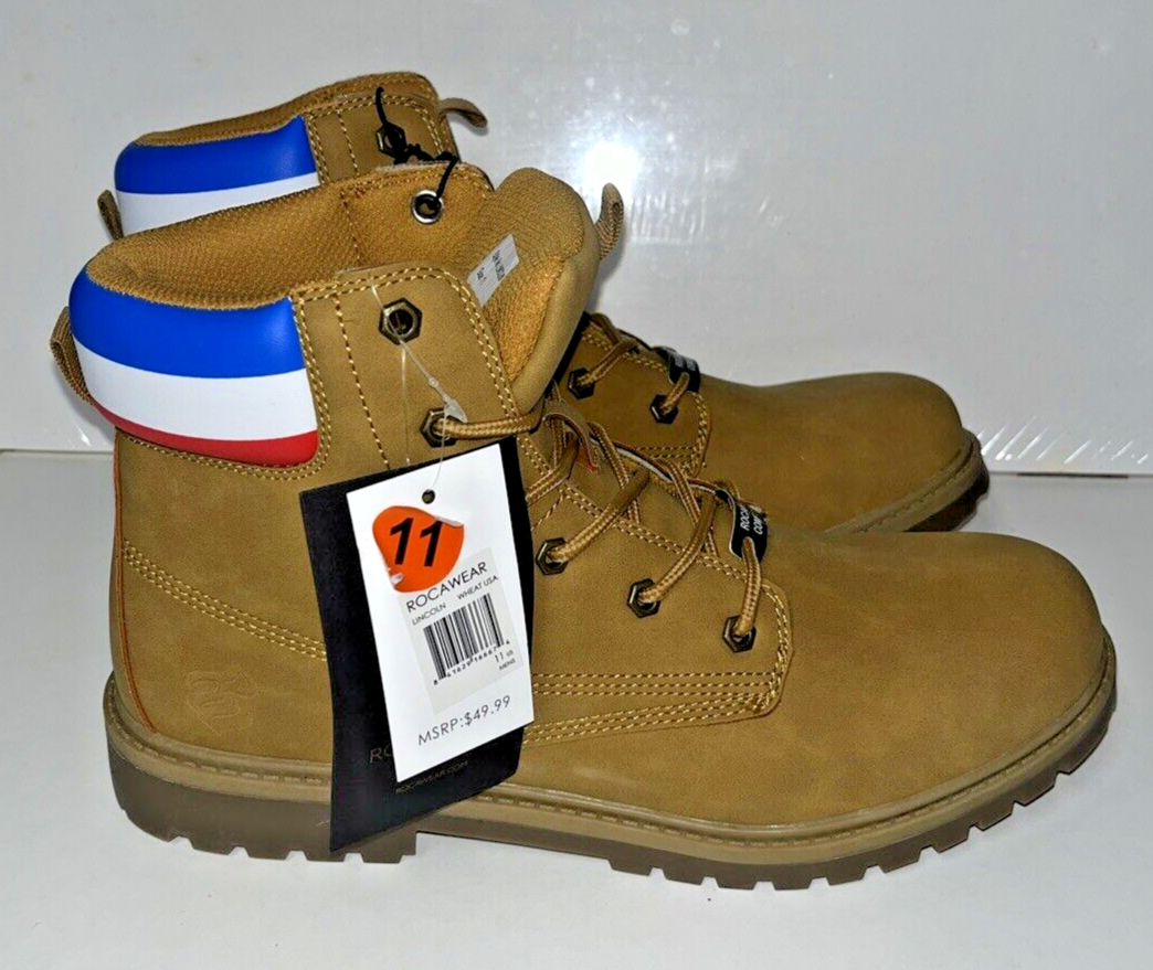 Men's RocaWear Lincoln Wheat Boots Sz 11