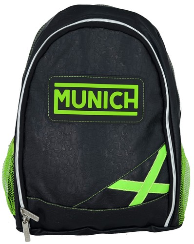 MOCHILA MUNICH NEGRA CON LOGO TRANSFER