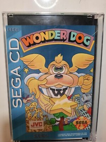 SEGA CD "Wonder Dog" Red Version 1992 w/"Green Manual" in Case! JVC! Very good!