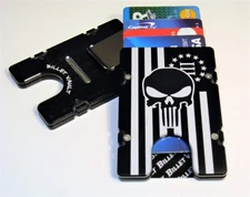 3% American Flag Punisher, Aluminum Wallet/Credit Card Holder, RFID Protection