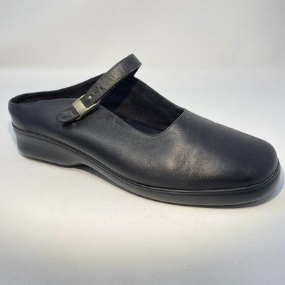 Stonefly Backless Mary Jane Black Leather Italy Euro Size 42 US Size 10.5 - 11 | eBay