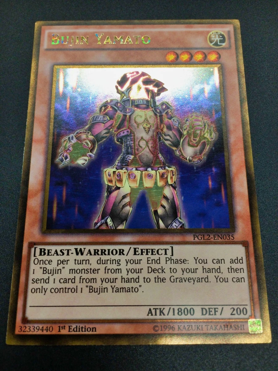 Yugioh 1st Edition Bujin Yamato Gold Rare Holo PGL2-EN035 NM/M