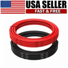 12 Gauge Electrical Wire 20 Feet 10 ft Black and 10 ft Red Tinned Copper Wire