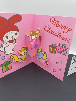 VTG Sanrio My Melody Cards POP UP 1976 Cards Holiday Christmas