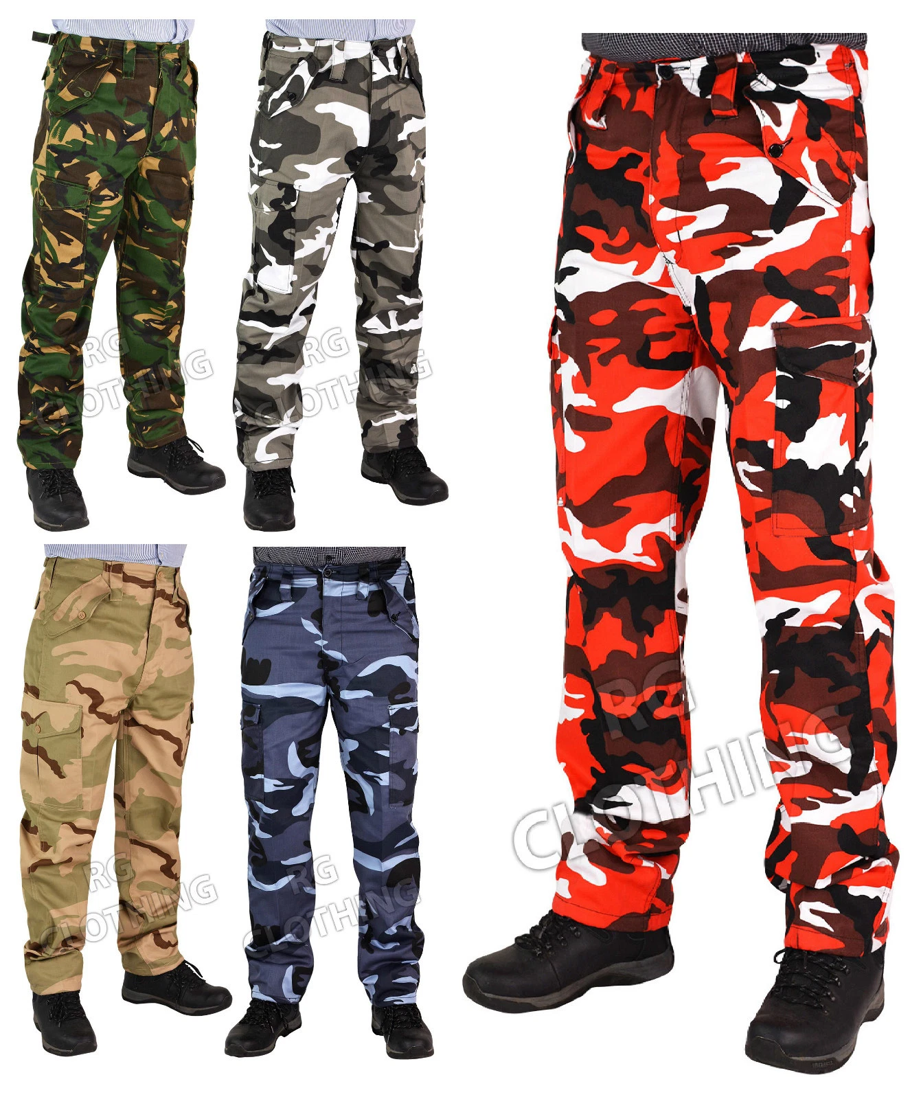 Men's Big Size Army Cargo Combat Work Trousers/Pants Size 28-64
Opens in a new window or tab