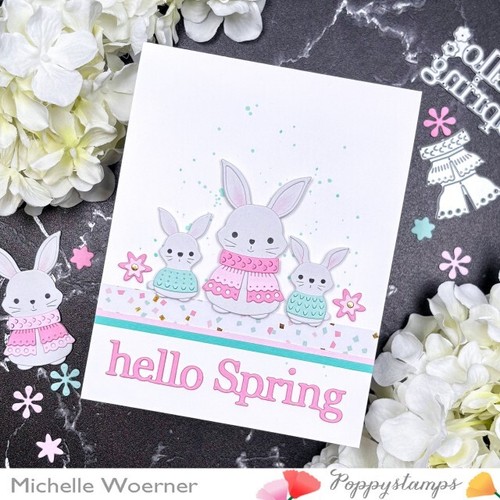 Poppystamps Nordic Bunny Trio Craft Die - 第 6/7 張圖片