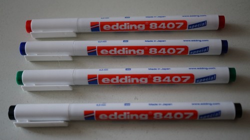 4 Kabel marker edding 8407 Permanentmarker Elektriker-Set 4 Farben 0,3 mm NEU