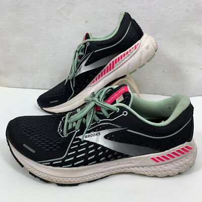 Brooks Adrenaline 21 1203291B013 Womens Sneakers Shoe Sz9.5 Black Pink Running
