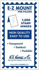 HE Harris Prefolded Stamp Hinges EZ Easy Mount 1000 Trasparent Peelable NEW