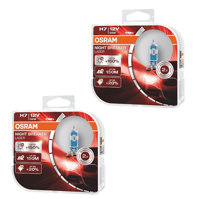 2 Stück 12V H7 Osram NIGHT BREAKER  LASER 64210NL-HCB DUO Box Autolampe O10
