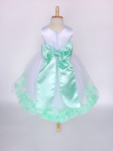 Flower Girl Dress Bridesmaid White Rose Petal Birthday Recital Pageant Easter 24 - 第 86/177 張圖片