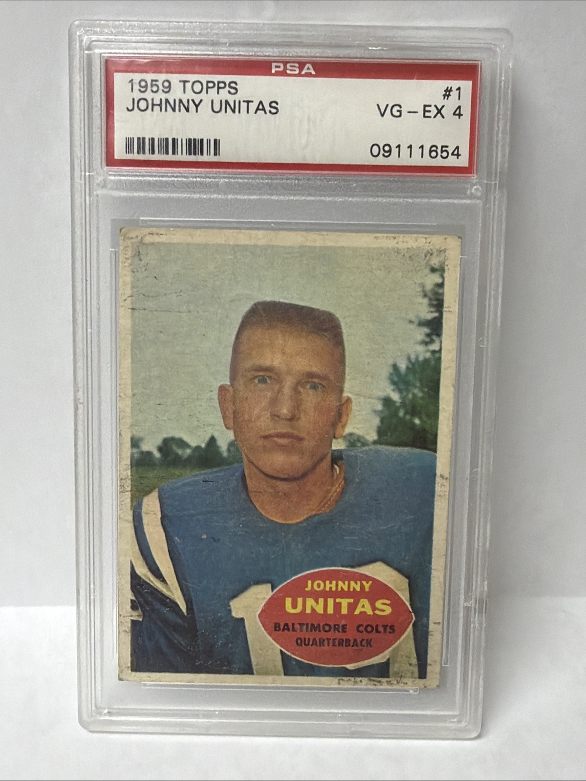1960 TOPPS #1 JOHNNY UNITAS PSA 4  (PSA Error)