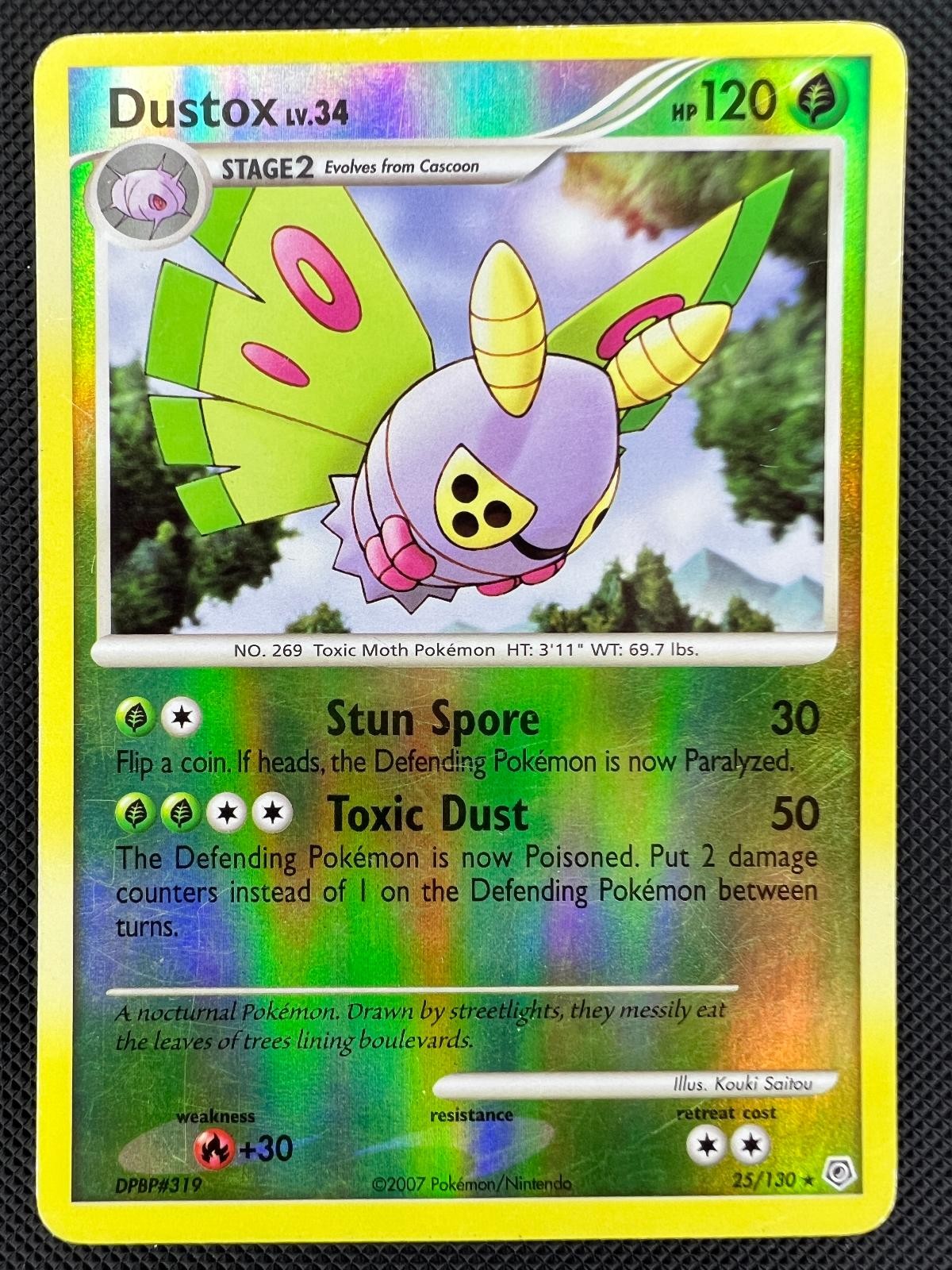 Dustox Diamond & Pearl Reverse Holo Rare Pokemon LP 25/130