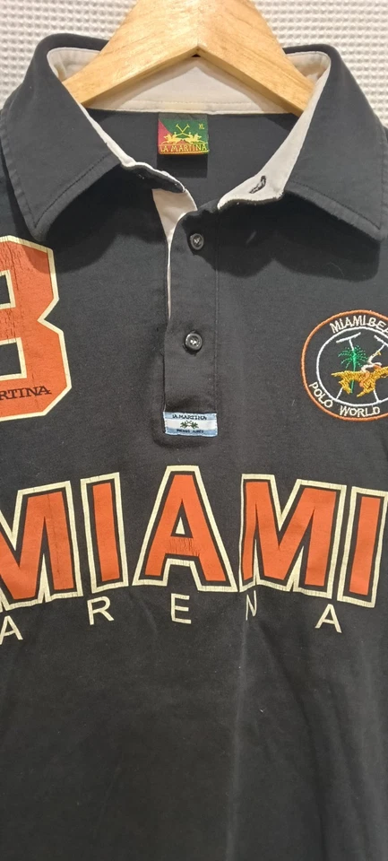 Polo manica corta da uomo Uomo La Martina, in cotone colore nero taglia XL -... - Immagine 3 di 4