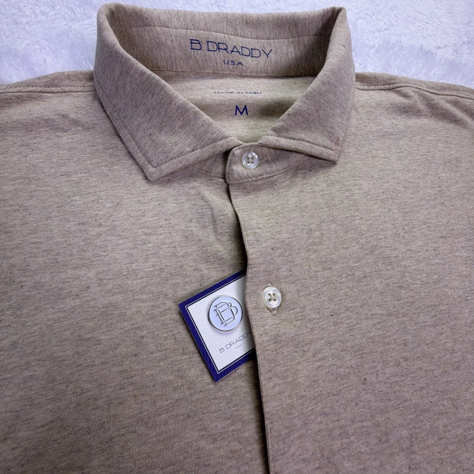 Новый B Draddy ожоги длинным рукавом Pima хлопок поло мужчин средний новый с Ярлыками - Изображение 2 из 4