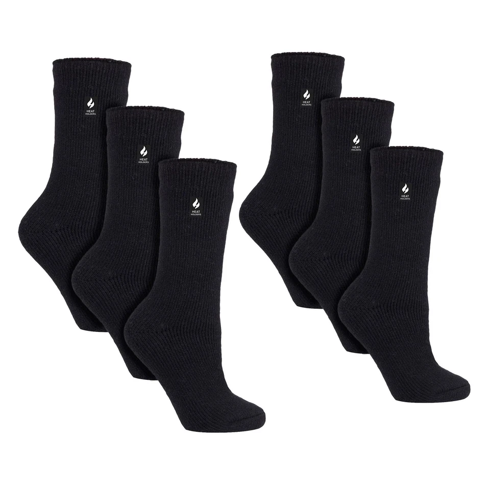 SOPORTES TÉRMICOS - Calcetines térmicos gruesos aislantes de invierno originales para mujer color liso Foto 2 de 4