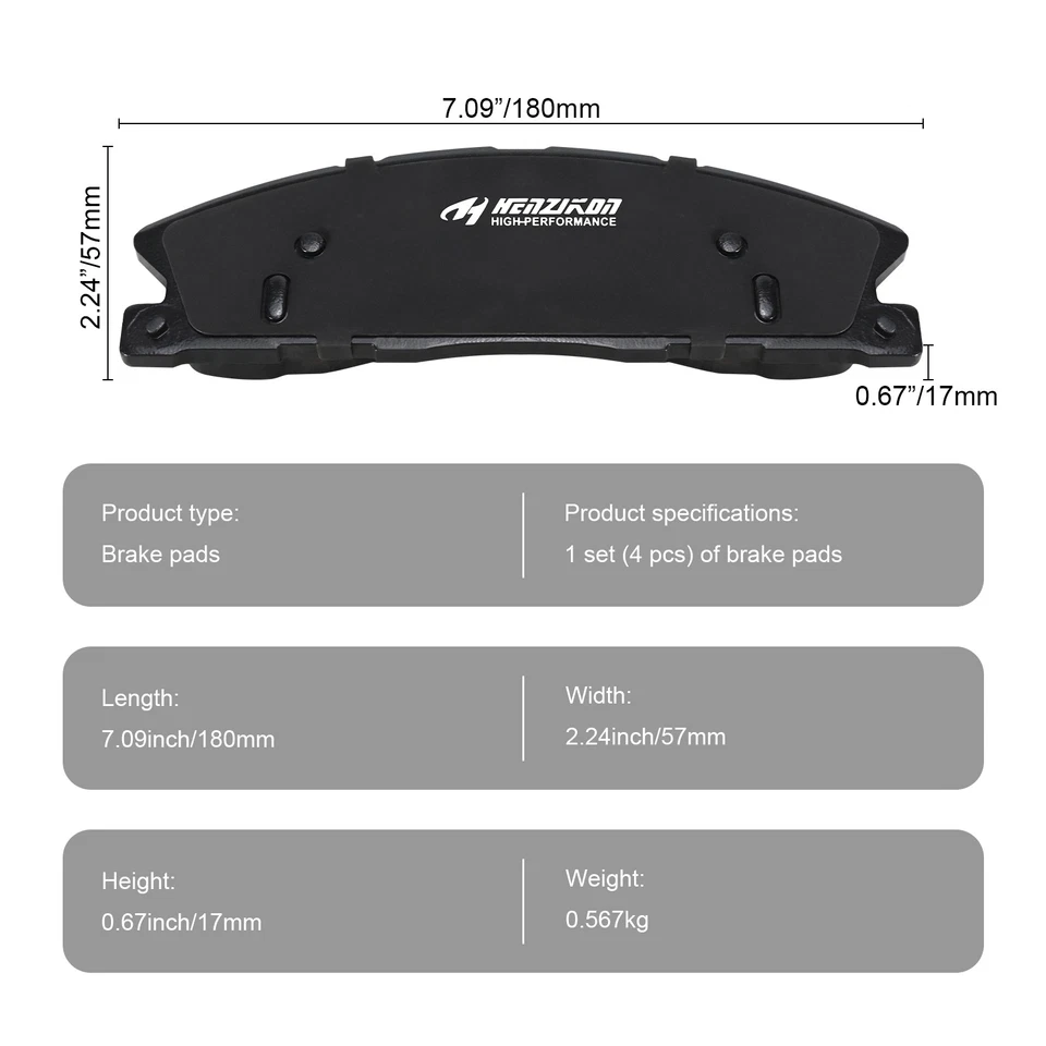 Kit completo de freio dianteiro e traseiro de cerâmica para Ford Police Interceptor Utility - Imagem 3 de 4