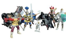 Papo Schleich Fantasy Medieval Knights Horses Weapons Swords Lot of 7 Figures