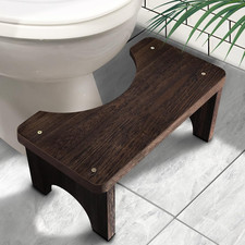 Wood Toilet Stool Squat Adult, Poop Stool for Bathroom Adults, Portable Toilet P