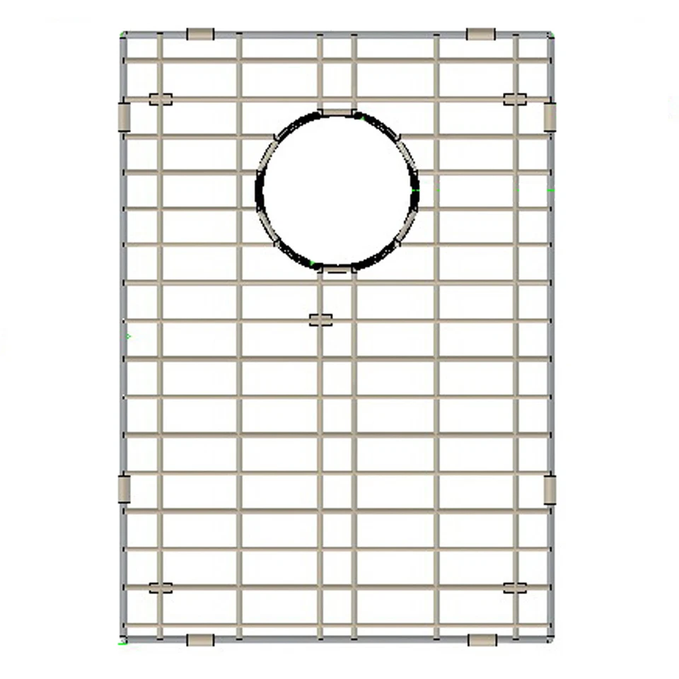 Rejilla de fregadero de acero inoxidable plateada Yosemite Home Decor BG3245 Foto 2 de 2