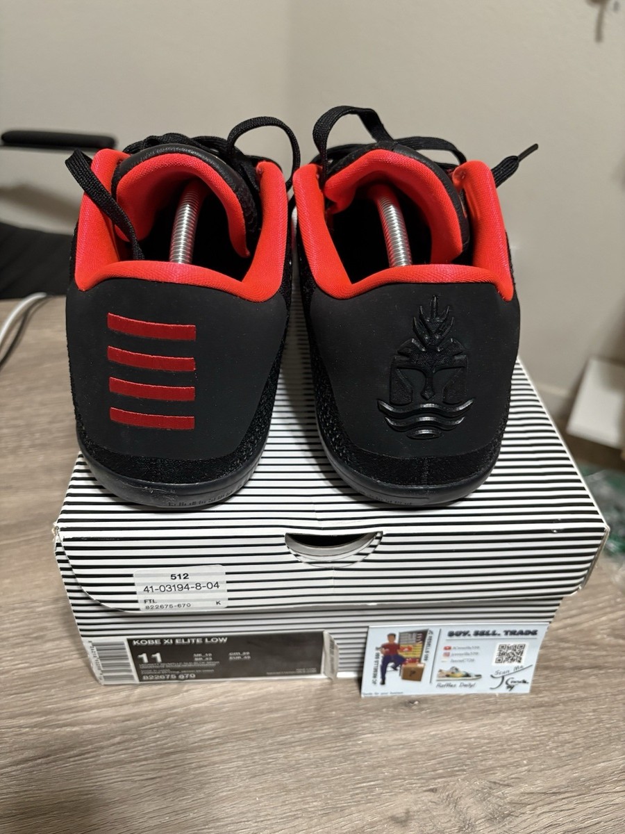 シューズ(男性用) kobe 11 elite low achilles heel Size 11 - Nike Kobe 11 Elite Low Achilles Heel Bred Black Red 2016