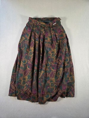 Vintage Giesswein Skirt Womens 40 US 12 Maxi Pleated Equestrian Horse Wool