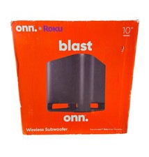 onn. Roku 150W Wireless 10" Subwoofer Home Theater System, Black - NEW/OLD STOCK