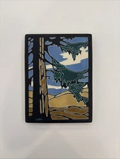 Motawi Tileworks Woodland Tree & Sky Redwood Tile 6x8" Arts Crafts Style
