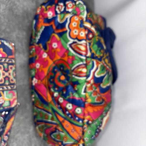 Vera Bradley Reversible Tote Bag Venetian Paisley Blue Bayou Wristlet Included - 第 8/11 張圖片