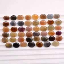 Set Of 47 Pcs Natural Sapphire Multi-Color Top-Grade Oval Cut Huge Gemstones Lot